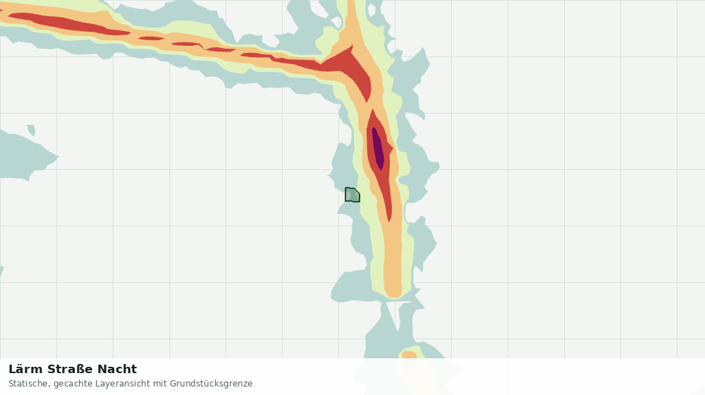 Statische Kartenansicht: Lärm Straße Nacht