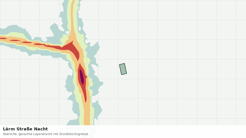 Statische Kartenansicht: Lärm Straße Nacht