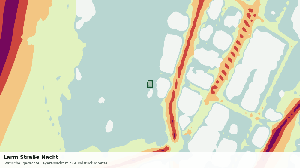 Statische Kartenansicht: Lärm Straße Nacht