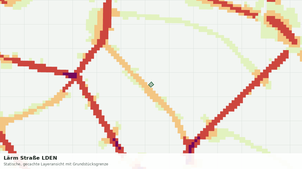 Statische Kartenansicht: Lärm Straße LDEN