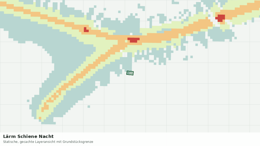 Statische Kartenansicht: Lärm Schiene Nacht