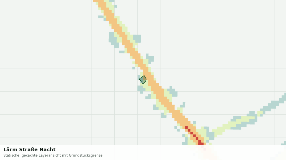 Statische Kartenansicht: Lärm Straße Nacht