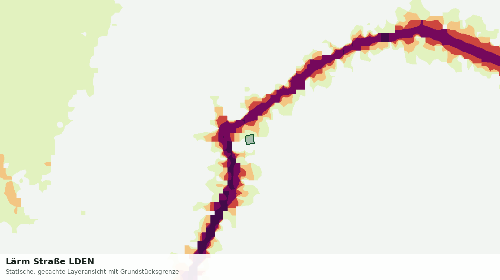 Statische Kartenansicht: Lärm Straße LDEN