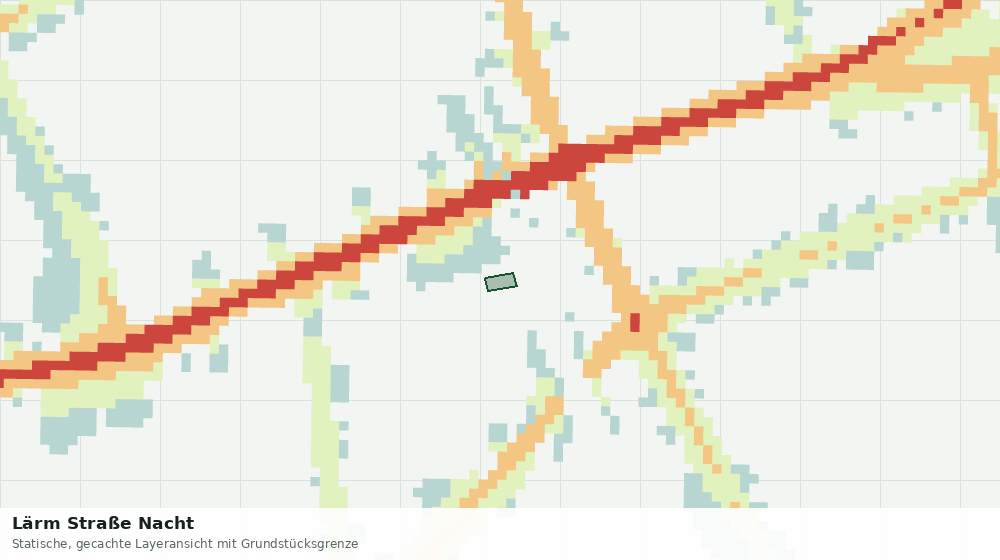 Statische Kartenansicht: Lärm Straße Nacht