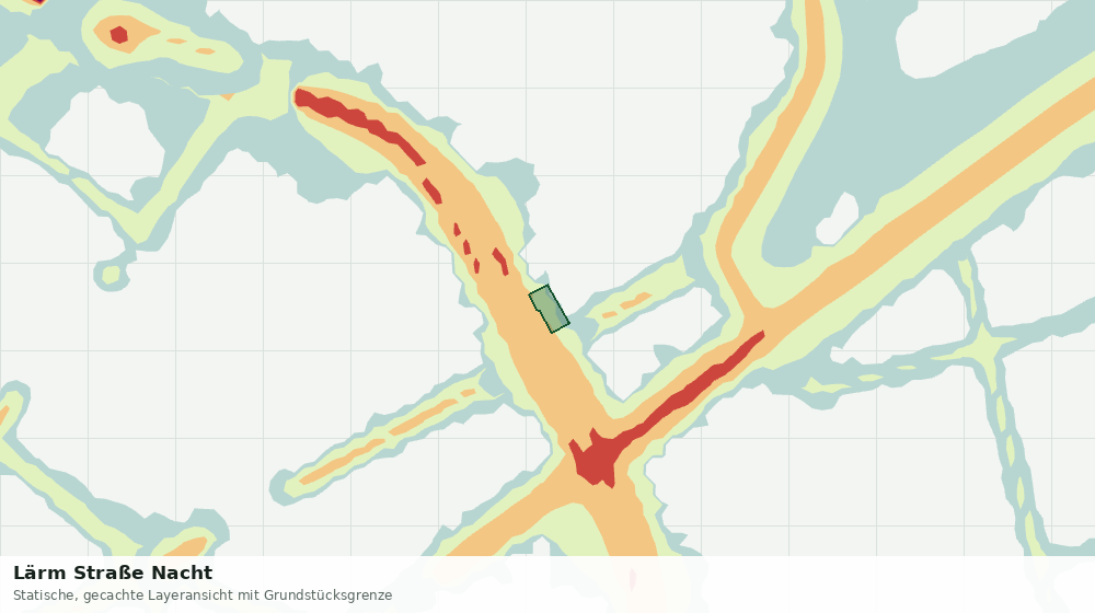 Statische Kartenansicht: Lärm Straße Nacht