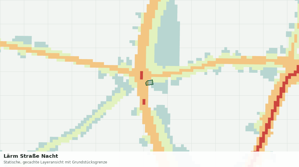 Statische Kartenansicht: Lärm Straße Nacht