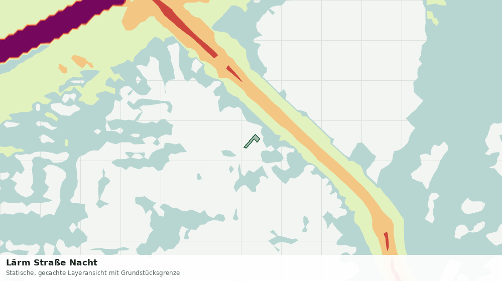Statische Kartenansicht: Lärm Straße Nacht