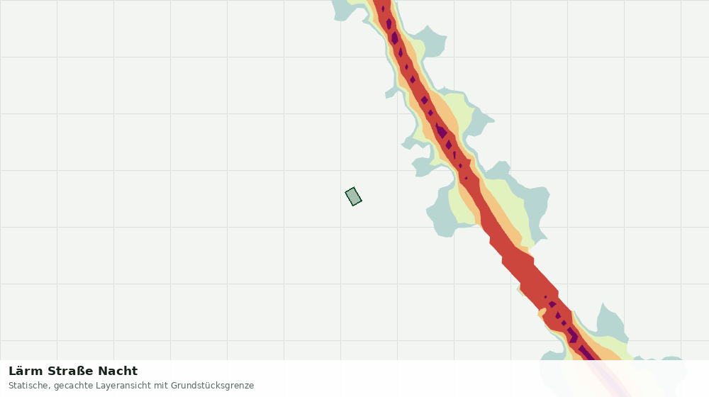 Statische Kartenansicht: Lärm Straße Nacht