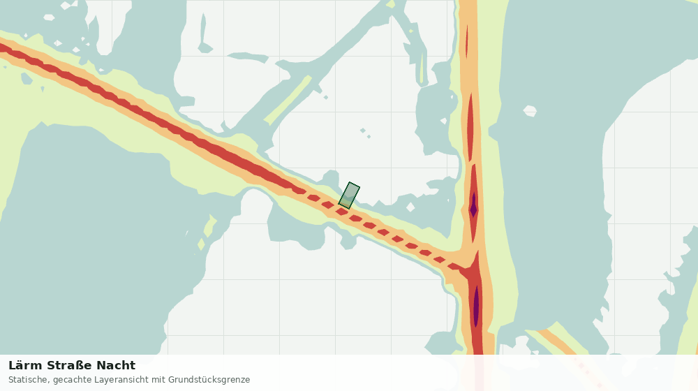 Statische Kartenansicht: Lärm Straße Nacht