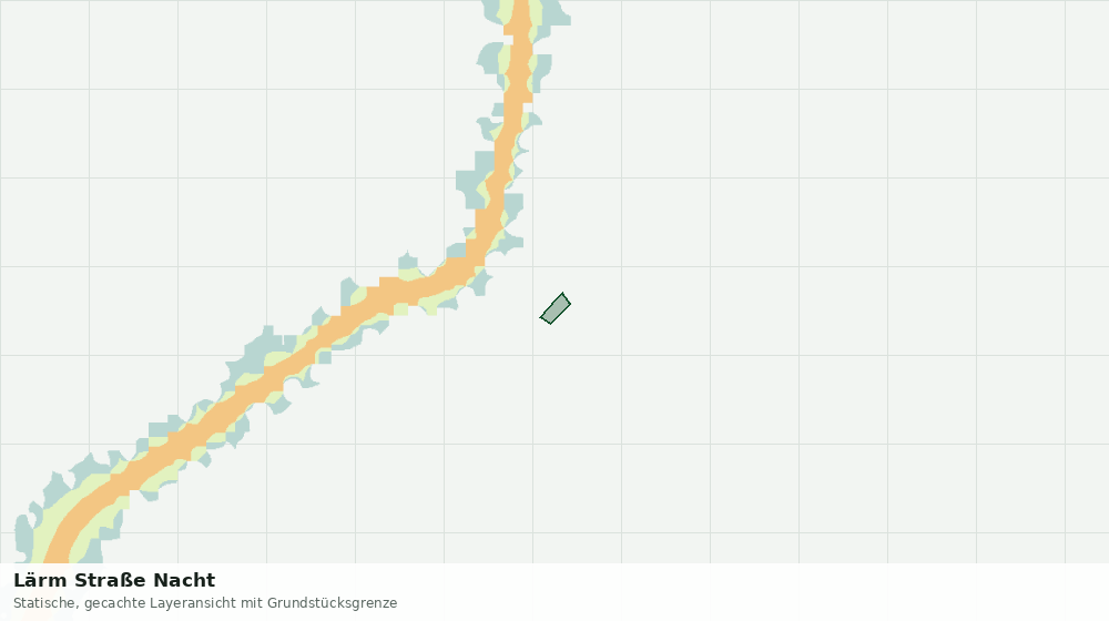 Statische Kartenansicht: Lärm Straße Nacht