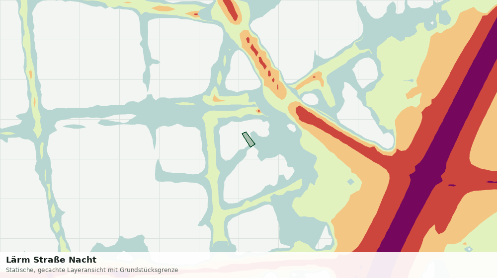 Statische Kartenansicht: Lärm Straße Nacht