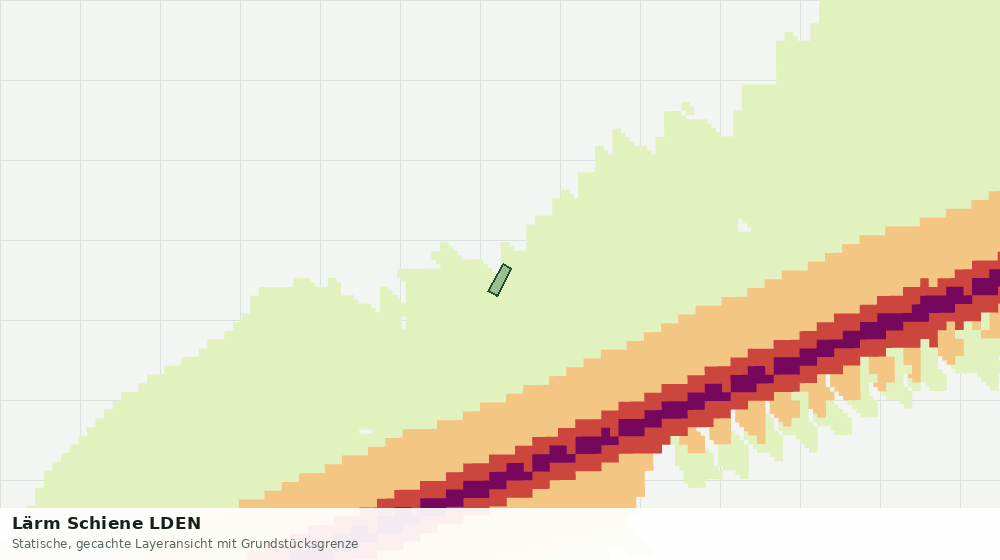 Statische Kartenansicht: Lärm Schiene LDEN