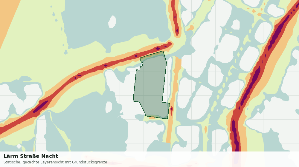 Statische Kartenansicht: Lärm Straße Nacht