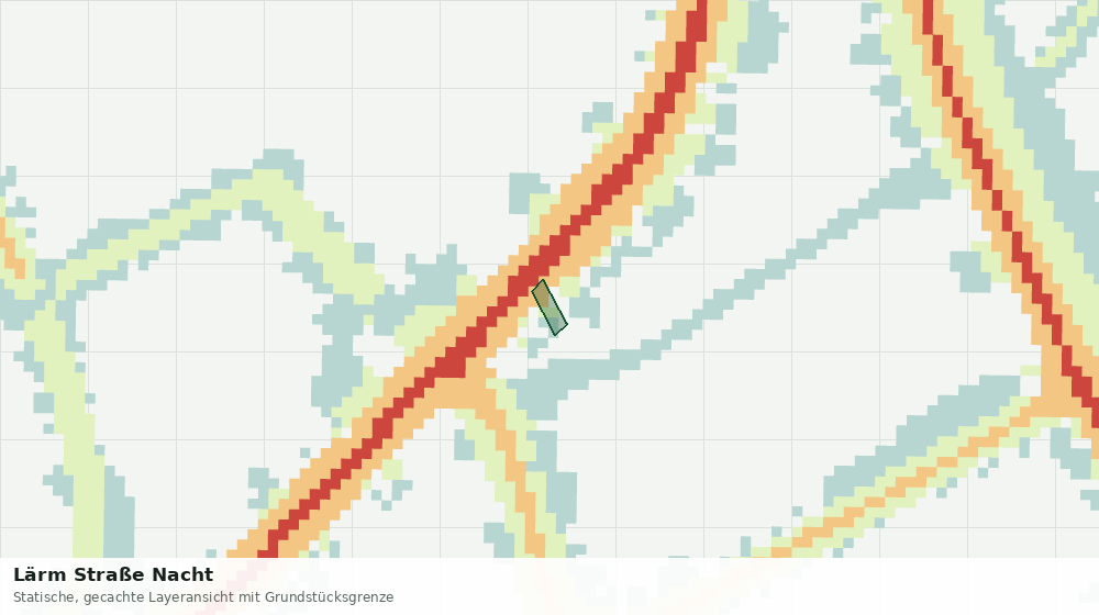 Statische Kartenansicht: Lärm Straße Nacht