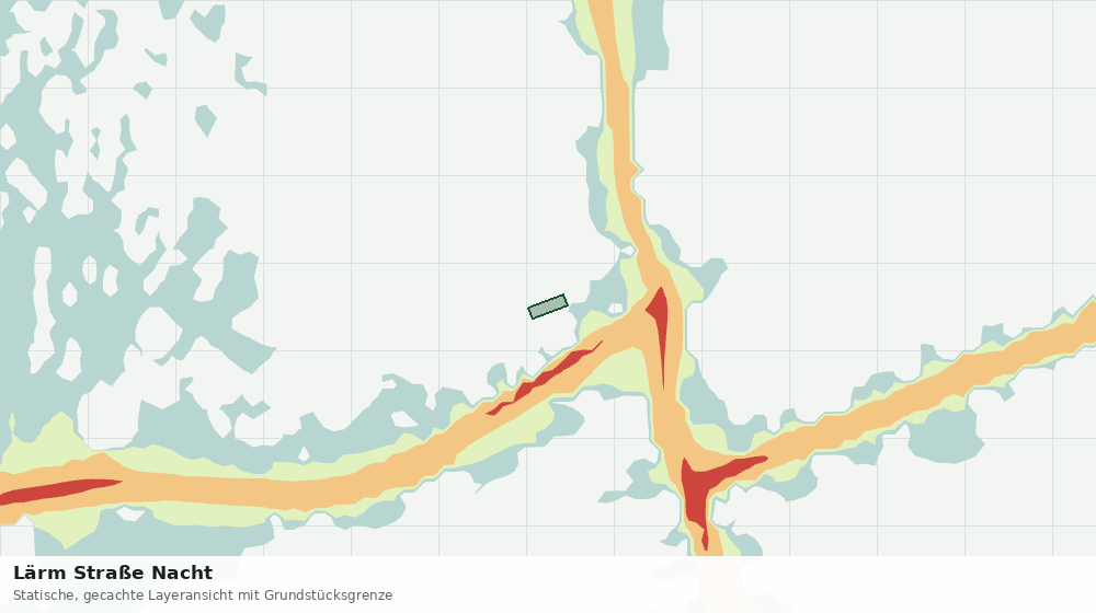 Statische Kartenansicht: Lärm Straße Nacht