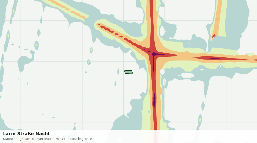 Statische Kartenansicht: Lärm Straße Nacht