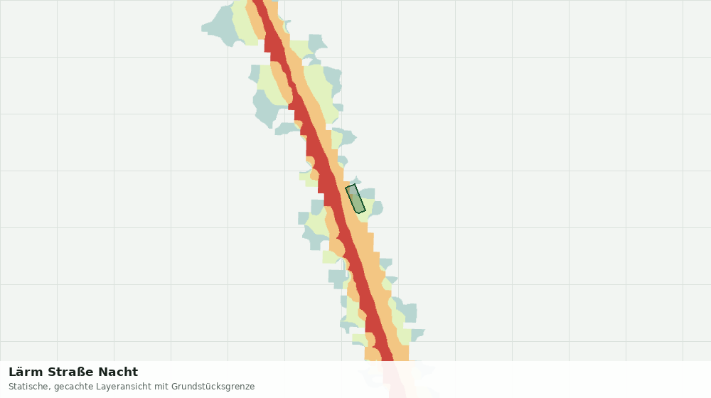 Statische Kartenansicht: Lärm Straße Nacht