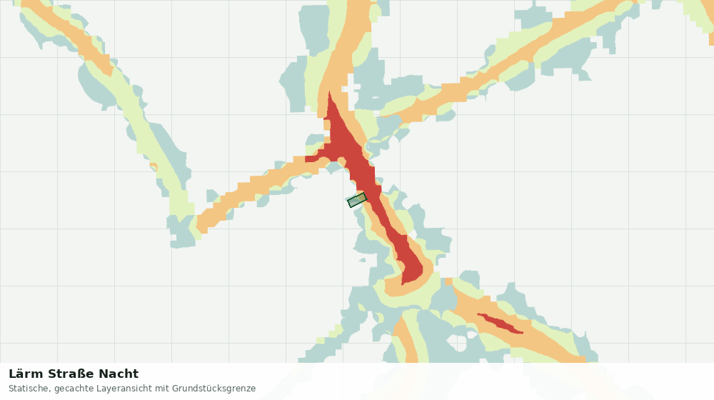 Statische Kartenansicht: Lärm Straße Nacht
