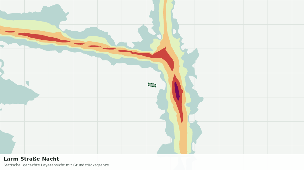 Statische Kartenansicht: Lärm Straße Nacht