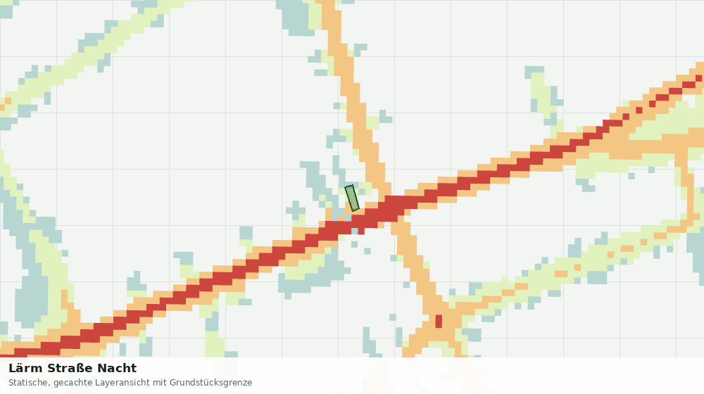 Statische Kartenansicht: Lärm Straße Nacht
