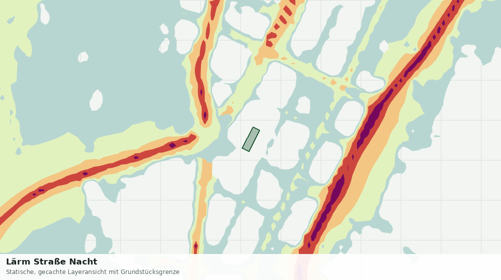 Statische Kartenansicht: Lärm Straße Nacht
