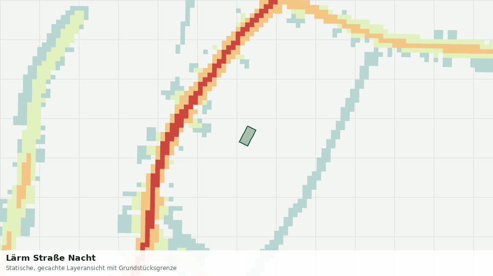 Statische Kartenansicht: Lärm Straße Nacht
