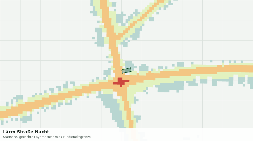 Statische Kartenansicht: Lärm Straße Nacht