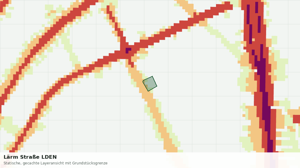 Statische Kartenansicht: Lärm Straße LDEN