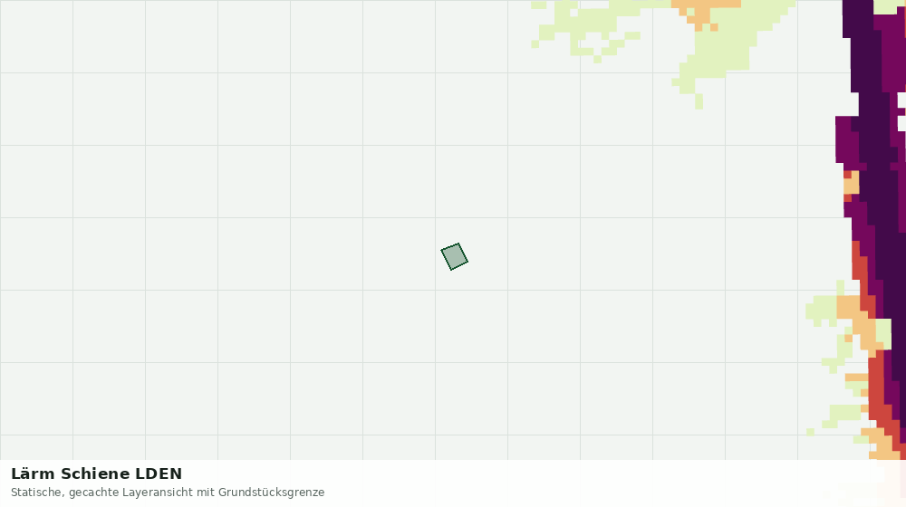 Statische Kartenansicht: Lärm Schiene LDEN