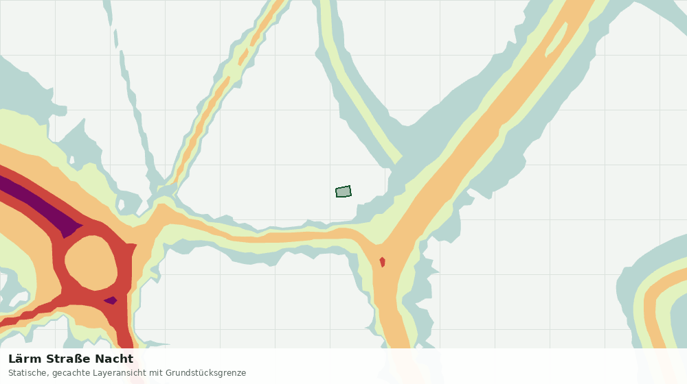 Statische Kartenansicht: Lärm Straße Nacht