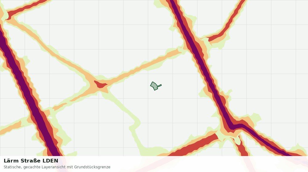 Statische Kartenansicht: Lärm Straße LDEN