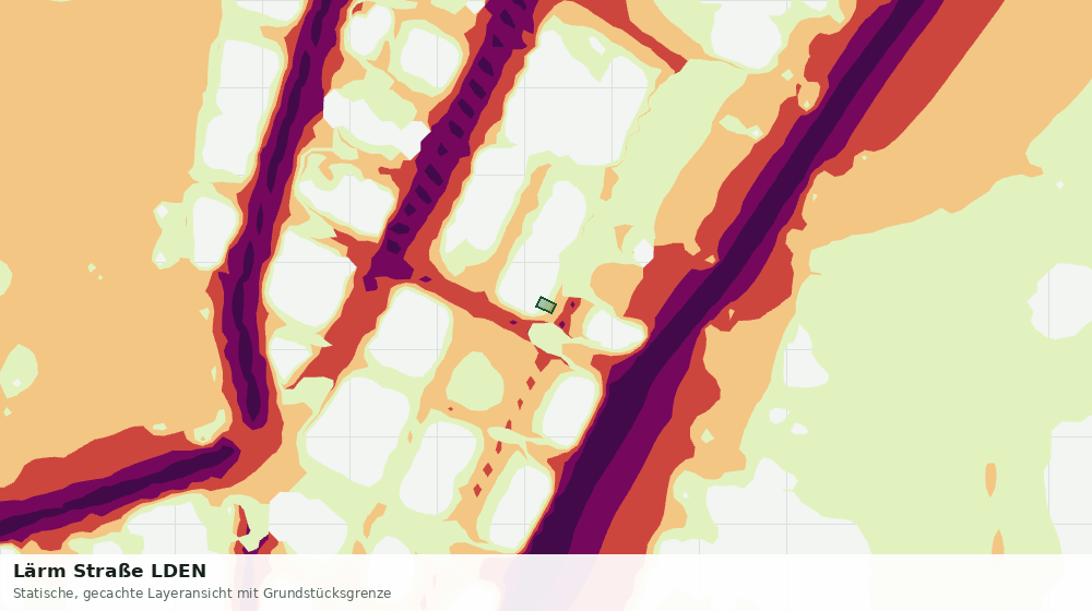Statische Kartenansicht: Lärm Straße LDEN