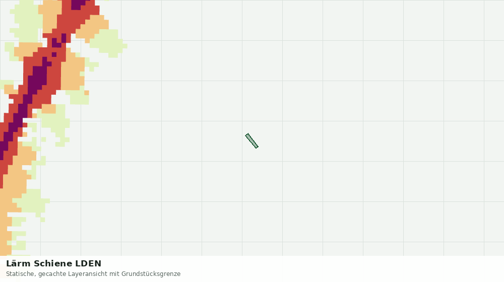 Statische Kartenansicht: Lärm Schiene LDEN