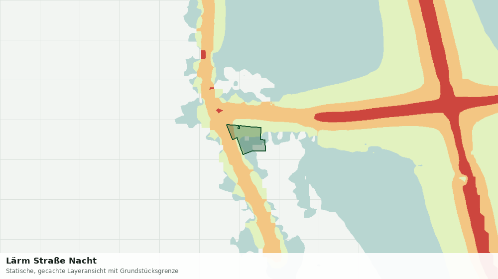 Statische Kartenansicht: Lärm Straße Nacht
