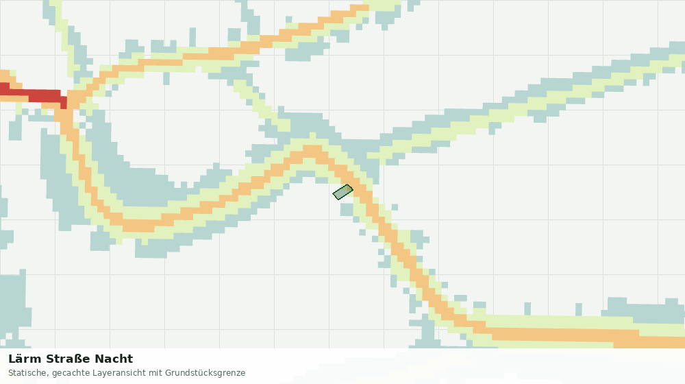 Statische Kartenansicht: Lärm Straße Nacht