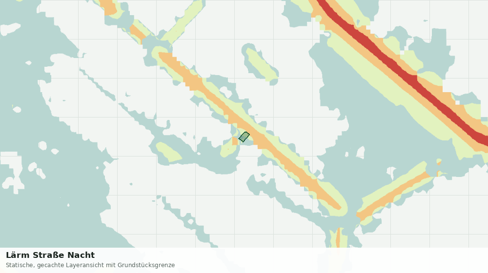 Statische Kartenansicht: Lärm Straße Nacht