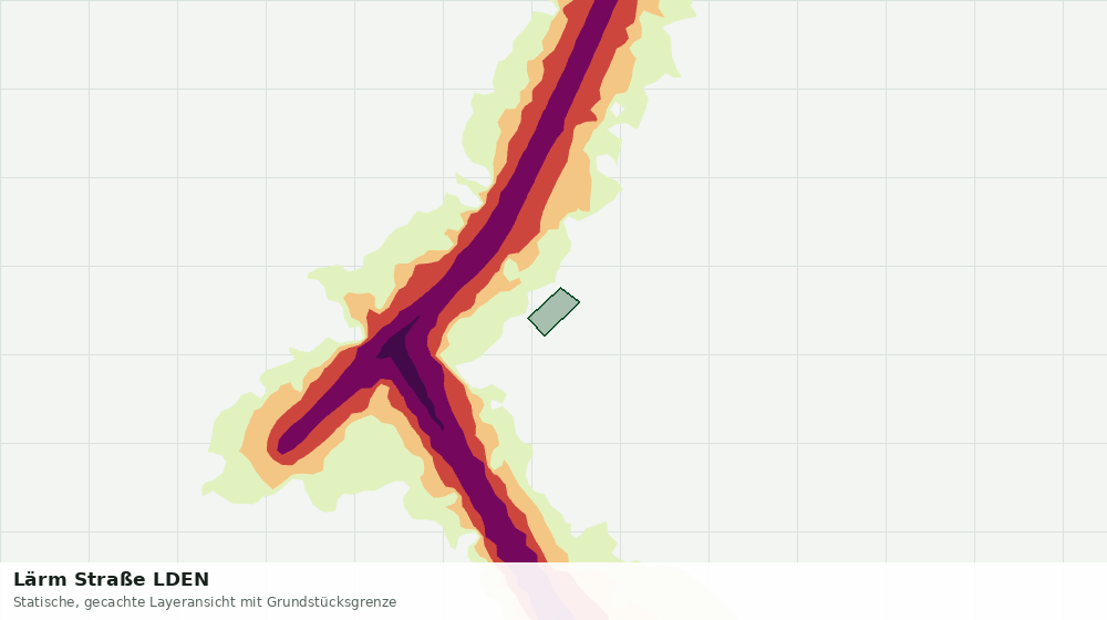 Statische Kartenansicht: Lärm Straße LDEN