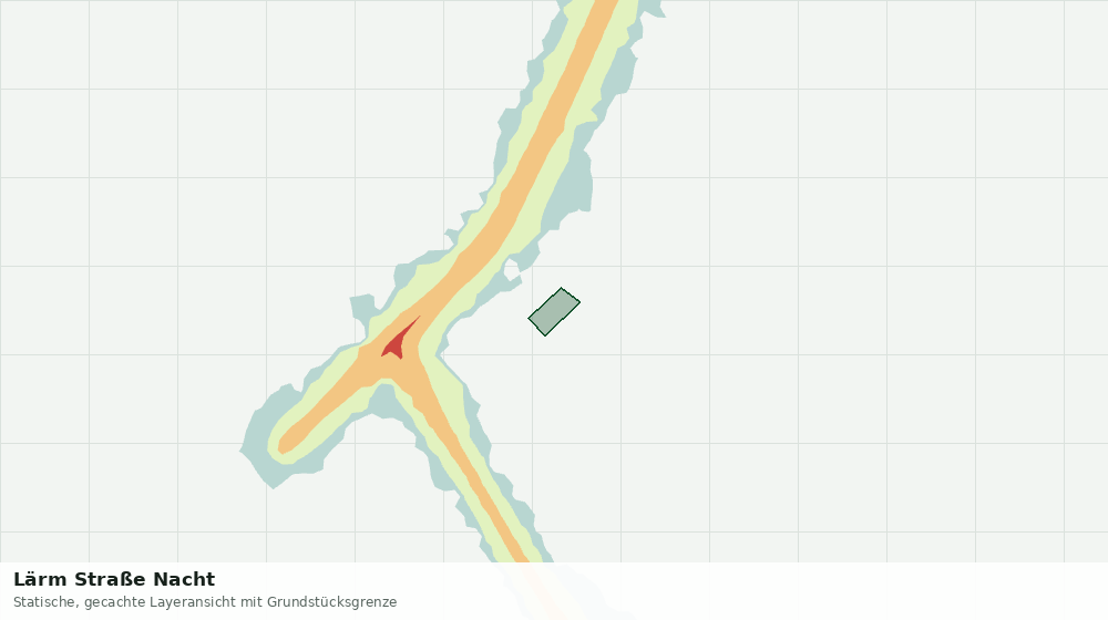 Statische Kartenansicht: Lärm Straße Nacht