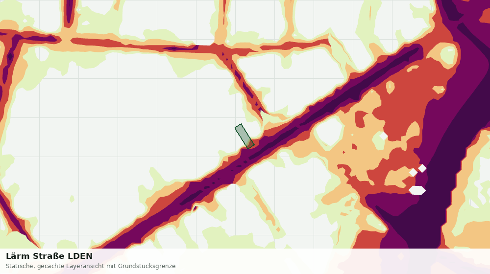 Statische Kartenansicht: Lärm Straße LDEN