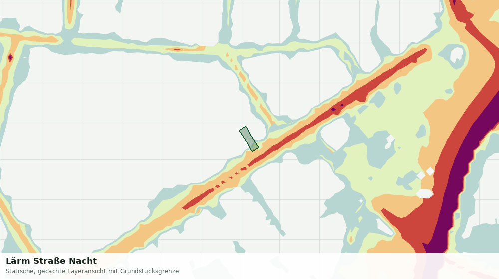 Statische Kartenansicht: Lärm Straße Nacht