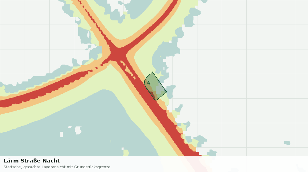 Statische Kartenansicht: Lärm Straße Nacht