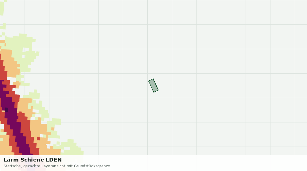 Statische Kartenansicht: Lärm Schiene LDEN