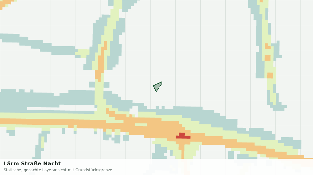 Statische Kartenansicht: Lärm Straße Nacht