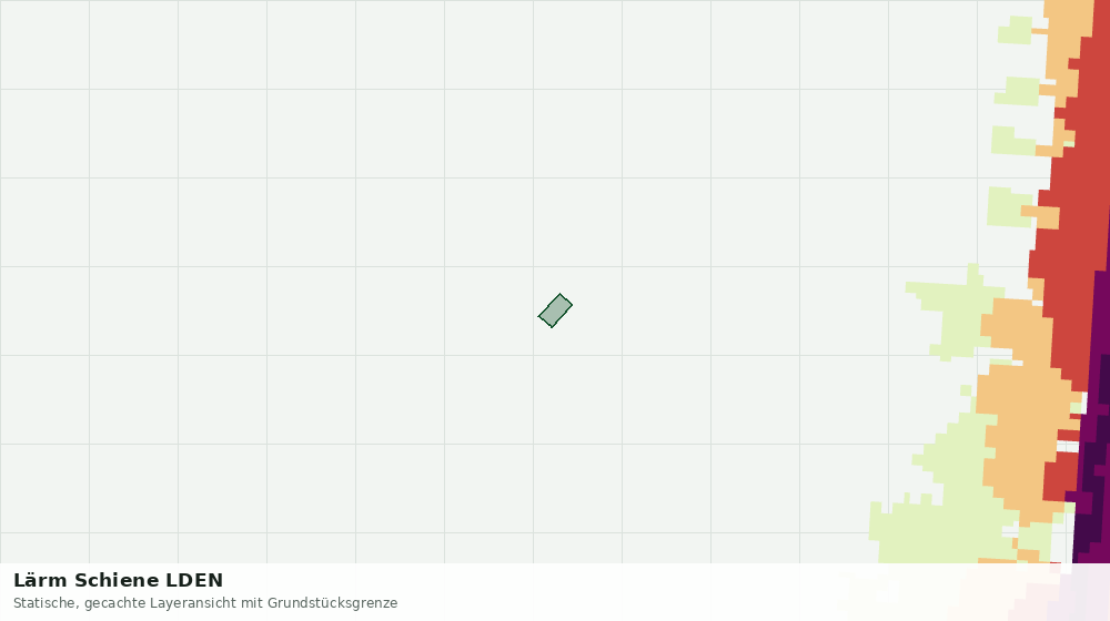 Statische Kartenansicht: Lärm Schiene LDEN