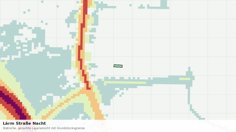 Statische Kartenansicht: Lärm Straße Nacht