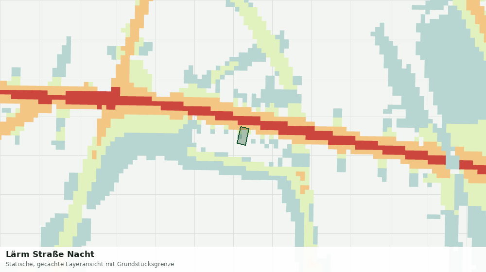 Statische Kartenansicht: Lärm Straße Nacht