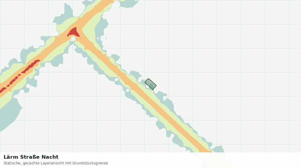 Statische Kartenansicht: Lärm Straße Nacht