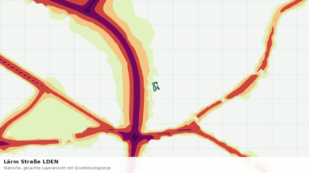 Statische Kartenansicht: Lärm Straße LDEN