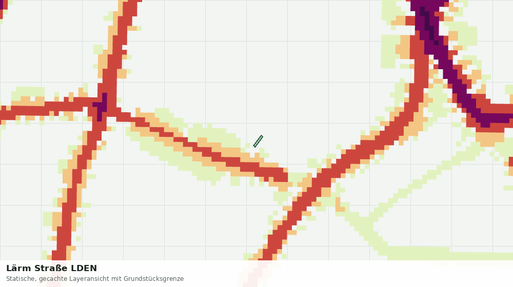 Statische Kartenansicht: Lärm Straße LDEN