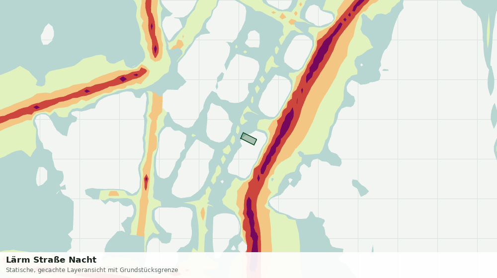 Statische Kartenansicht: Lärm Straße Nacht